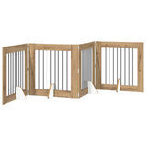Cancello per cani con supporti 4 pcs Rovere Artigianale
