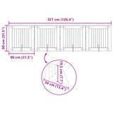 Cancello per cani pieghevole con supporti 4 pcs 321 cm