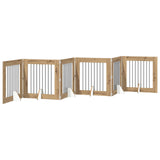 Cancello per cani con supporti 6 pcs Rovere Artigianale