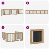 Cancello per cani pieghevole con supporti 6 pcs 482 cm