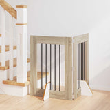 Cancello per cani pieghevole con supporti 2 pcs Rovere Sonoma