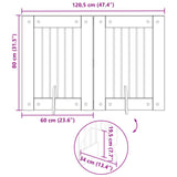 Cancello per cani pieghevole con supporti 2 pcs Rovere Sonoma