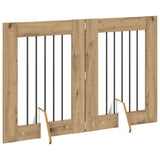 Cancello per cani con supporti 2 pcs Rovere Artigianale