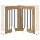 Cancello per cani con supporti 2 pcs Rovere Artigianale
