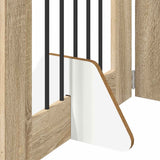 Cancello per cani pieghevole con supporti 6 pcs Rovere Sonoma