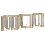 Cancello per cani pieghevole con supporti 6 pcs Rovere Sonoma