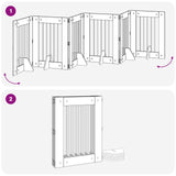 Cancello per cani con supporti 6 pcs Rovere Sonoma 60 x 80 cm