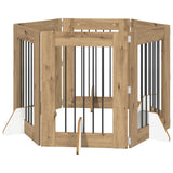 Cancello per cani con supporti 6 pcs Rovere Artigianale