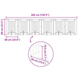 Cancello per cani pieghevole con supporti 6 pcs 362 cm