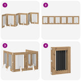Cancello per cani pieghevole con supporti 6 pcs 362 cm