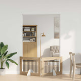 Cancello per cani con supporti 2 pcs Rovere Sonoma 100 x 60 cm