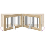 Cancello per cani pieghevole con supporti 2 pcs Rovere Sonoma