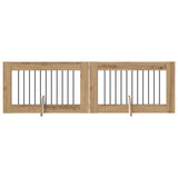 Cancello per cani con supporti 2 pcs Rovere Artigianale