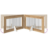 Cancello per cani pieghevole con supporti 2 pcs 200,5 cm