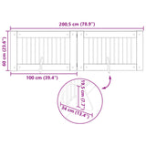 Cancello per cani pieghevole con supporti 2 pcs 200,5 cm