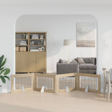 Cancello per cani pieghevole con supporti 4 pcs Rovere Sonoma