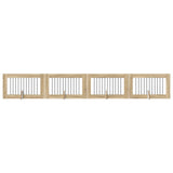 Cancello per cani con supporti 4 pcs Rovere Sonoma 100 x 60 cm