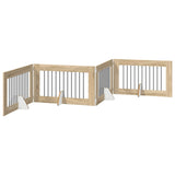 Cancello per cani pieghevole con supporti 4 pcs Rovere Sonoma