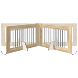 Cancello per cani pieghevole con supporti 4 pcs Rovere Sonoma