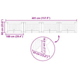 Cancello per cani pieghevole con supporti 4 pcs 401 cm