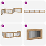 Cancello per cani pieghevole con supporti 4 pcs 401 cm