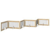 Cancello per cani con supporti 6 pcs Rovere Sonoma 100 x 60 cm