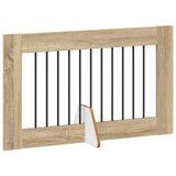 Cancello per cani pieghevole con supporti 6 pcs Rovere Sonoma