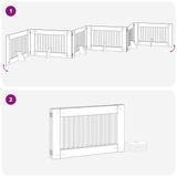 Cancello per cani con supporti 6 pcs Rovere Sonoma 100 x 60 cm