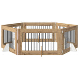 Cancello per cani con supporti 6 pcs Rovere Artigianale