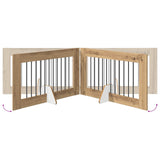 Cancello per cani con supporti 6 pcs Rovere Artigianale