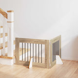 Cancello per cani con supporti 2 pcs Rovere Sonoma 80 x 60 cm