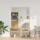 Cancello per cani pieghevole con supporti 2 pcs Rovere Sonoma
