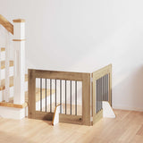 Cancello per cani con supporti 2 pcs Rovere Artigianale