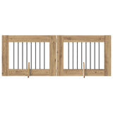 Cancello per cani pieghevole con supporti 2 pcs 160,5 cm