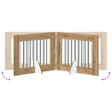 Cancello per cani pieghevole con supporti 2 pcs 160,5 cm