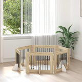 Cancello per cani con supporti 6 pcs Rovere Sonoma 80 x 60 cm