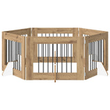 Cancello per cani con supporti 6 pcs Rovere Artigianale