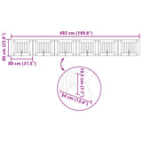 Cancello per cani pieghevole con supporti 6 pcs 482 cm