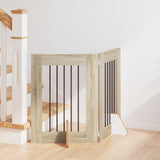 Cancello per cani pieghevole con supporti 2 pcs Rovere Sonoma