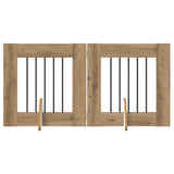 Cancello per cani con supporti 2 pcs Rovere Artigianale