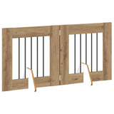 Cancello per cani con supporti 2 pcs Rovere Artigianale