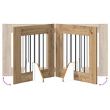 Cancello per cani con supporti 2 pcs Rovere Artigianale