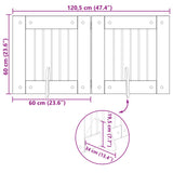 Cancello per cani pieghevole con supporti 2 pcs 120,5 cm
