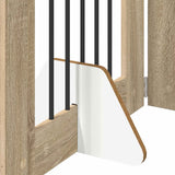 Cancello per cani con supporti 4 pcs Rovere Sonoma 60 x 60 cm