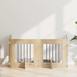 Cancello per cani con supporti 4 pcs Rovere Sonoma 60 x 60 cm