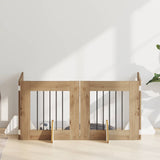 Cancello per cani pieghevole con supporti 4 pcs 241 cm