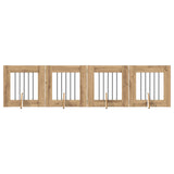 Cancello per cani pieghevole con supporti 4 pcs 241 cm
