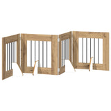 Cancello per cani pieghevole con supporti 4 pcs 241 cm