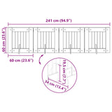 Cancello per cani pieghevole con supporti 4 pcs 241 cm