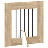 Cancello per cani con supporti 6 pcs Rovere Sonoma 60 x 60 cm